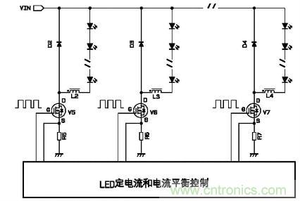 圖2:降壓型LED驅動電路