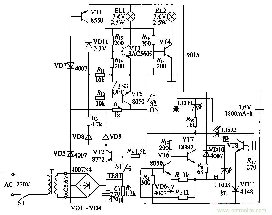 達人解析:生活中常見的消防應(yīng)急燈電路