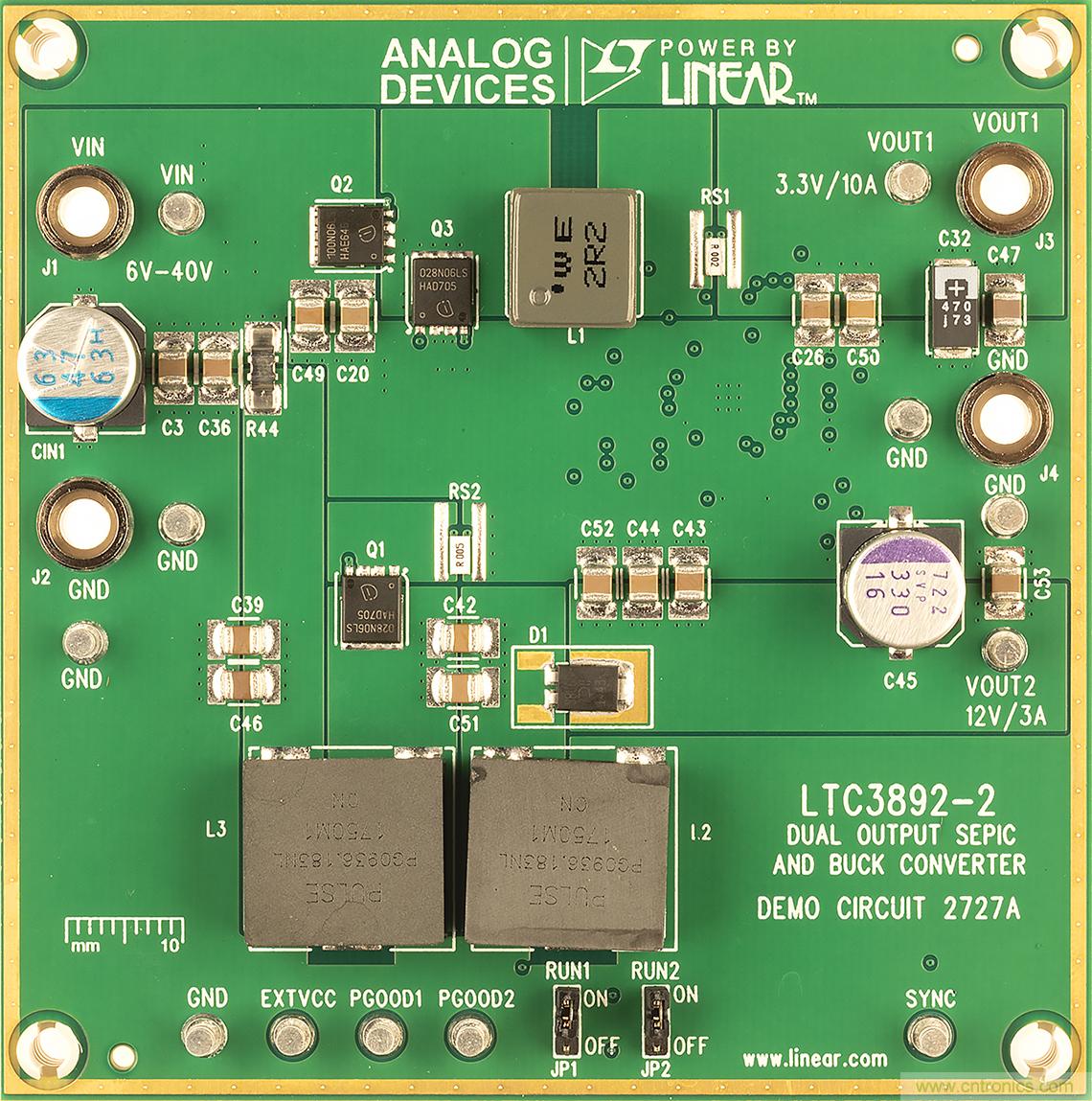 雙輸出降壓型 IC 也可用于 SEPIC 和升壓應用 雙輸出降壓型 IC 也可用于 SEPIC 和升壓應用