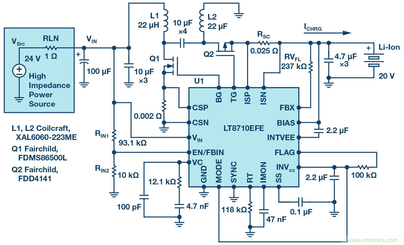 LT8710多功能 DC/DC控制器解決了高阻抗、超長工業電源線的電壓降問題